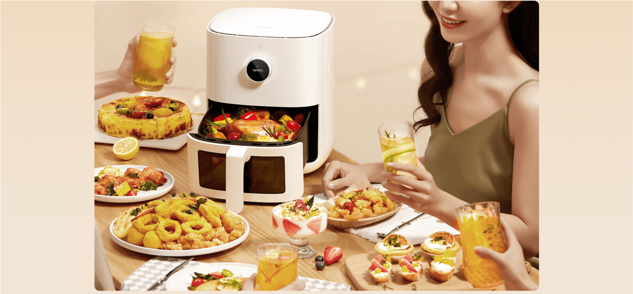 Xiaomi Smart Air Fryer Pro 4L, Air Frying, Baking, Yogurt, Fruit Drying,  Defrosting, Fermentation, White