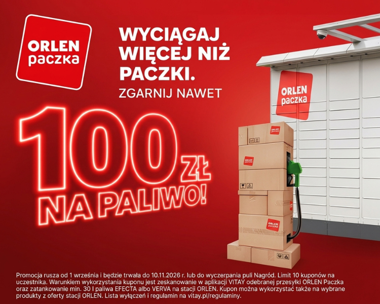 Zyskaj do 100 zł na paliwo! Wybieraj ORLEN Paczkę w naszym sklepie i odbieraj nagrody