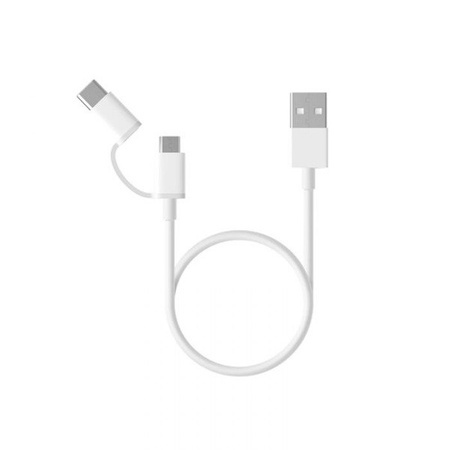 Kabel Xiaomi Mi 2-in-1 USB Cable Micro USB + USB Type-C 30cm White