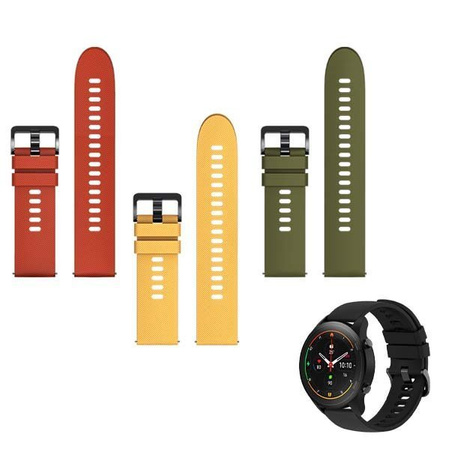 Paski Czerwony / Żółty / Zielony do Xiaomi Mi Watch / Xiaomi Watch S1 Strap 3 sztuki