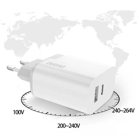 Зарядний пристрій DUDAO USB-A + Type-C 22,5 Вт