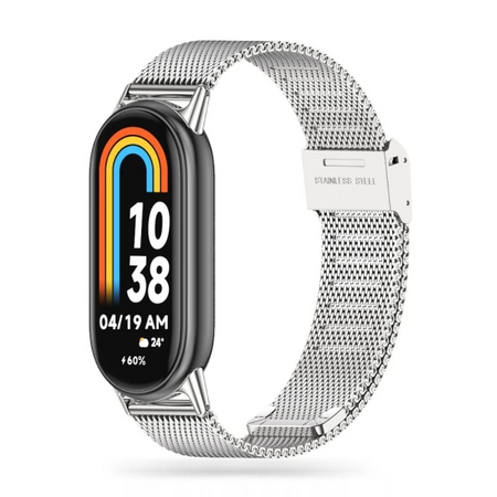 Tech-Protect Milaneseband steel bracelet for Xiaomi Mi Band 8 / 9 Silver