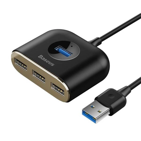 Hub do komputera USB Baseus Hub 1x USB3.0 + 3xUSB2.0 1m Black