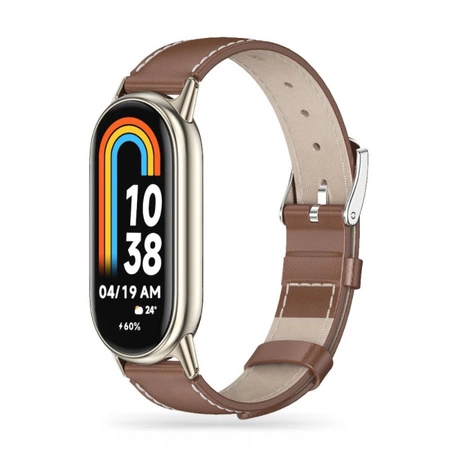 Tech-Protect Leatherfit Leather Band for Xiaomi Mi Band 8 / 9 Brown