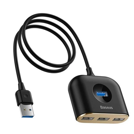 Hub do komputera USB Baseus Hub 1x USB3.0 + 3xUSB2.0 1m Black