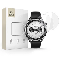 Захисне скло Tech-Protect Glass Fit для Xiaomi Watch S4, 2 шт., прозоре, із загартованого скла