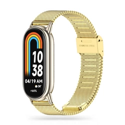 Opaska Stalowa bransoletka Tech-Protect Milaneseband do Xiaomi Mi Band 8 Złota