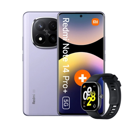 Smartfon Redmi Note 14 Pro+ 5G 12+512GB Lavender Purple + Redmi Watch 4