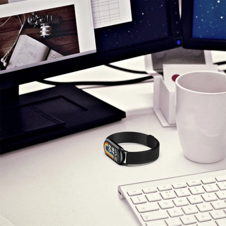 Opaska Stalowa bransoletka Tech-Protect Milaneseband do Xiaomi Mi Band 8 / 9 / 10 Czarna