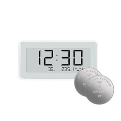 Xiaomi Mi Temperature and Humidity Monitor Clock Pro Set + 2x CR2032 Battery