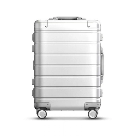 Walizka 90FUN Metal Travel Luggage 20" Silver Srebrna Metalowa