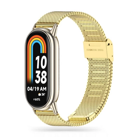 Opaska Stalowa bransoletka Tech-Protect Milaneseband do Xiaomi Mi Band 8 / 9 / 10 Złota