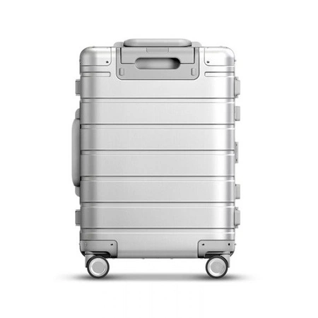 Suitcase 90FUN Metal Travel Luggage 20" Silver Silver Metal