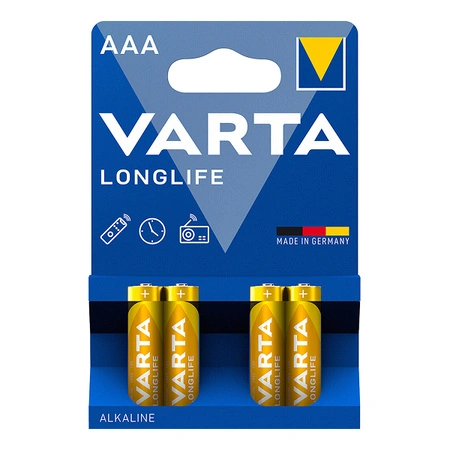 LR03 Batteries 4pcs Varta Longlife AAA