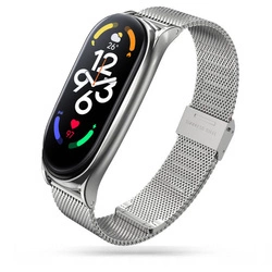 Opaska Stalowa bransoletka Tech-Protect do Xiaomi Mi Band 7 / 7 NFC Srebrna