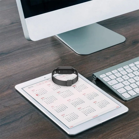 Opaska Stalowa bransoletka Tech-Protect Milaneseband do Xiaomi Mi Band 8 / 9 / 10 Czarna