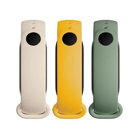 Wristband for Xiaomi Mi Smart Band 5 / Mi Band 6 / 6 NFC Strap 3-Pack Ivory / Olive / Yellow