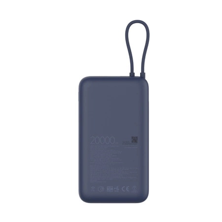 Зовнішній акумулятор з кабелем Xiaomi 33W Power Bank 20000mAh синього кольору