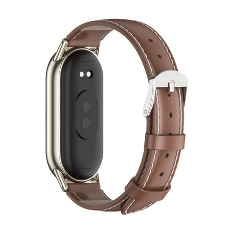 Tech-Protect Leatherfit Leather Band for Xiaomi Mi Band 8 / 9 Brown