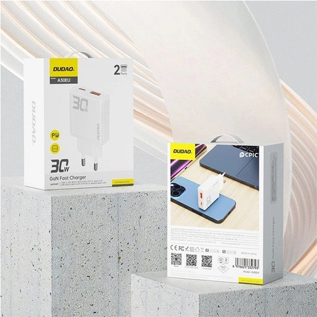 GaN DUDAO USB-A + Type-C 30W Charger