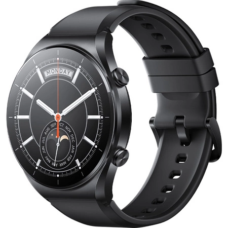 Xiaomi Watch S1 зі шкіряним чорним ремінцем