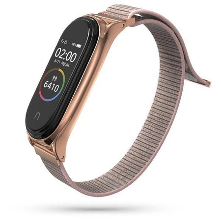 Xiaomi MiJobs Mi Band 5 / Mi Band 6 / 6 NFC Nylon Wristband Rose Gold