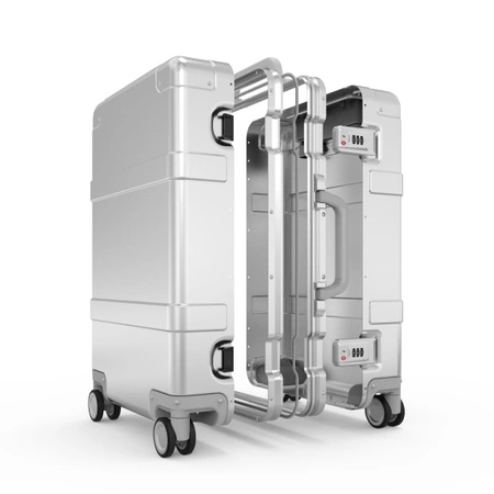 NINETYGO Metal cabin suitcase 55cm silver
