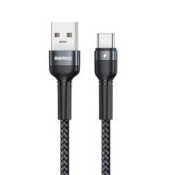 Кабель із швидкою зарядкою до 25 Вт USB Type-C в обплетенні Remax RC-170 100 см чорний