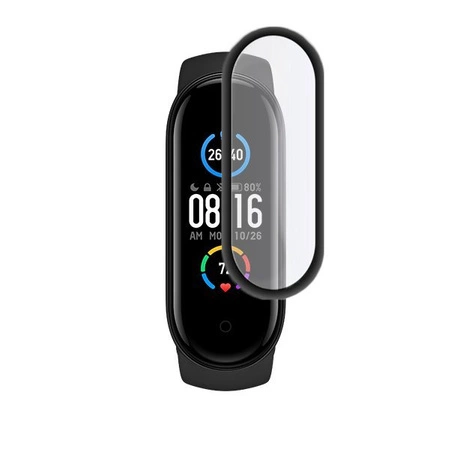 Szkło hybrydowe ochronne Hybrid Glass 3D Xiaomi Mi Band 5 / Mi Band 6 / 6 NFC Black