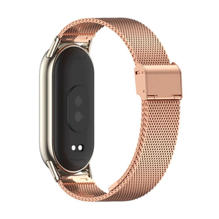 Opaska Stalowa bransoletka Tech-Protect Milaneseband do Xiaomi Mi Band 8 / 9 / 10 Różowo-Złota