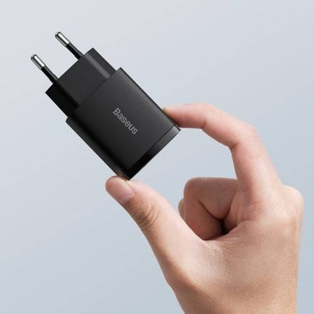 Ładowarka z Szybkim Ładowaniem Baseus Compact USB+Type-C 20W Black