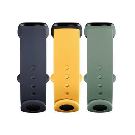 Opaska do Mi Band 5 Xiaomi Mi Smart Band 5 / Mi Band 6 / 6 NFC Strap 3-Pack Navy Blue / Yellow / Mint Green