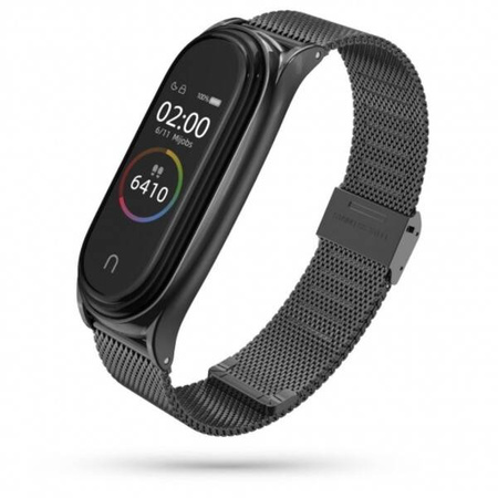Браслет Сталевий браслет Xiaomi MiJobs Mi Band 5 / Mi Band 6 / 6 NFC / 6 NFC Black